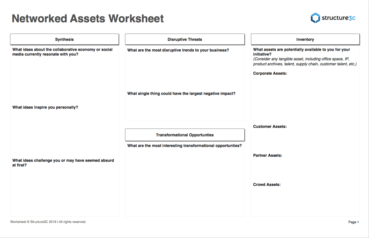 Networked Assets Worksheet @Structure3c